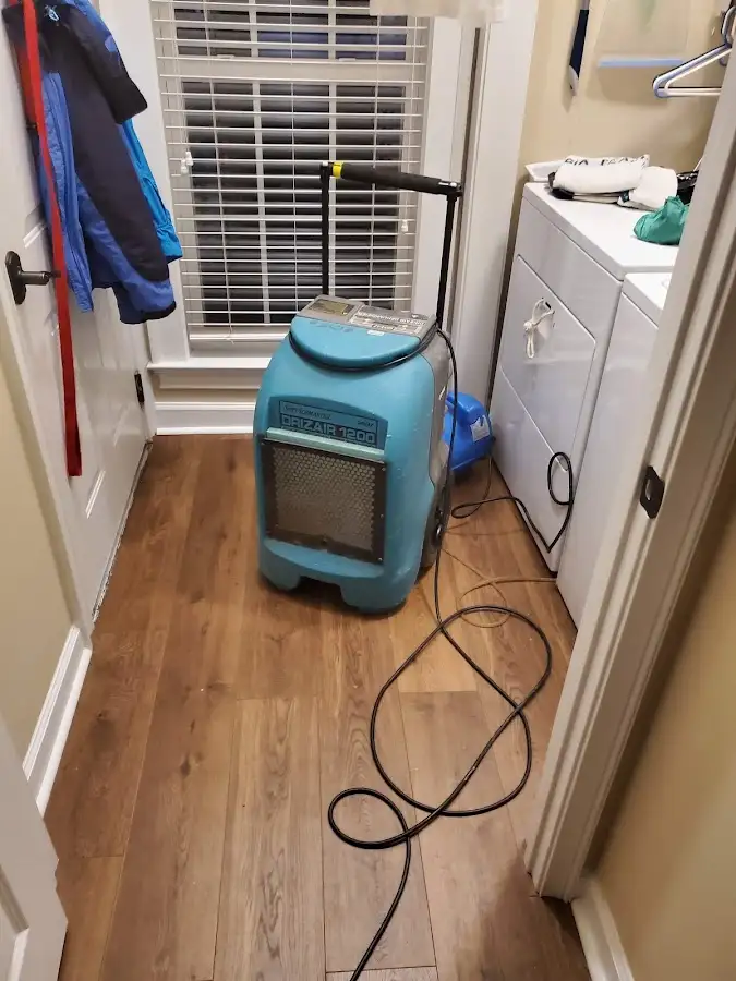 Commercial dehumidifier deployed for Flood Damage Cleanup in Three Lakes